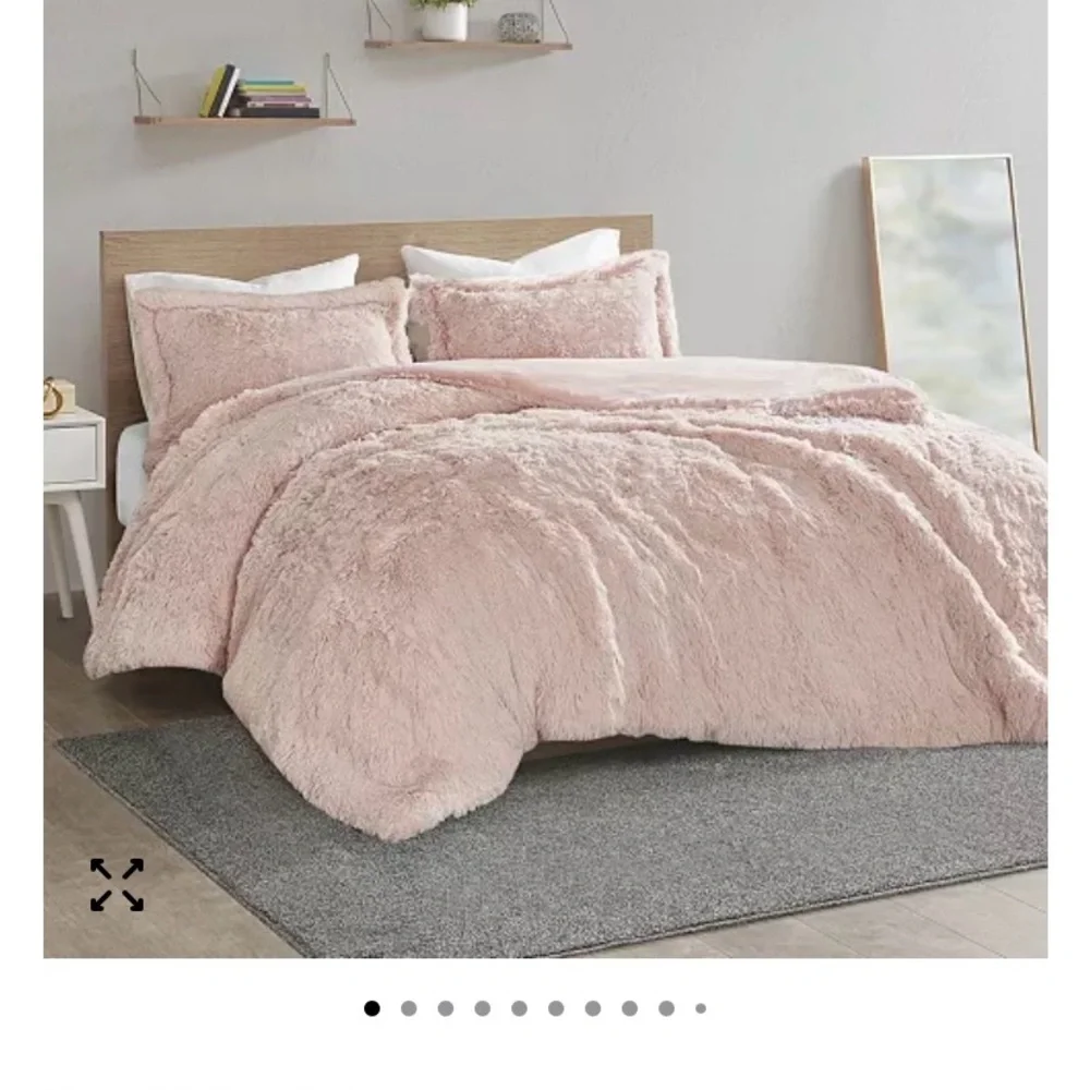 Shaggy Faux fur twin duvet cover